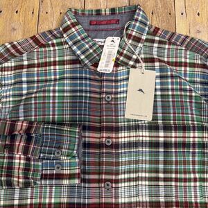 Tommy Bahama Flannel Shirt Fore Shore Mens Medium New NWT